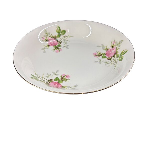 Vintage Royal Wilton Ceramic Bowl With 22K Gold Trim & Pink Rose Design - Picture 3 of 6